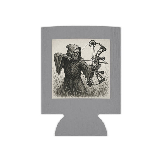 Unique Grim Reaper Can Cooler, Funny Drink Holder, Archery Themed Gift, Party Favor, Outdoor Adventure Accessory